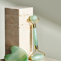 Crystal Roller + Gua Sha Set - Skin Detox - Jade