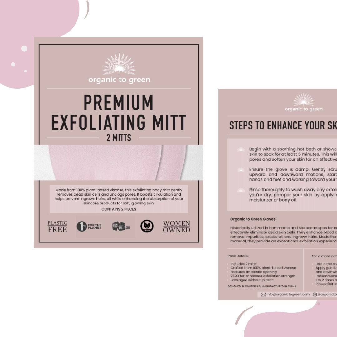 Premium Exfoliating Mitt for Body (2pc)