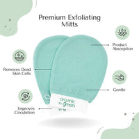 Premium Exfoliating Mitt for Body (2pc)