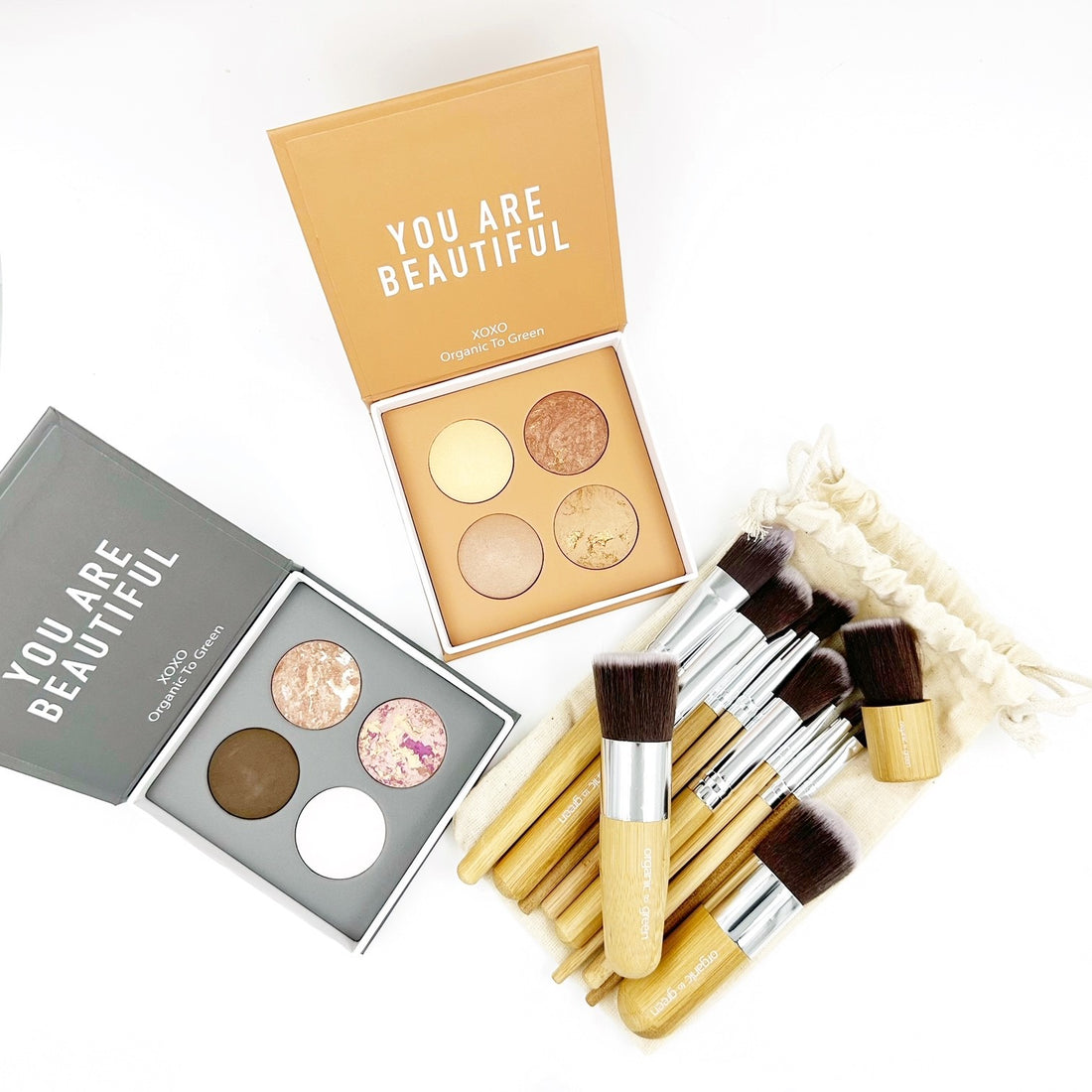 Day & Night Palette + Brush Makeup Bundle