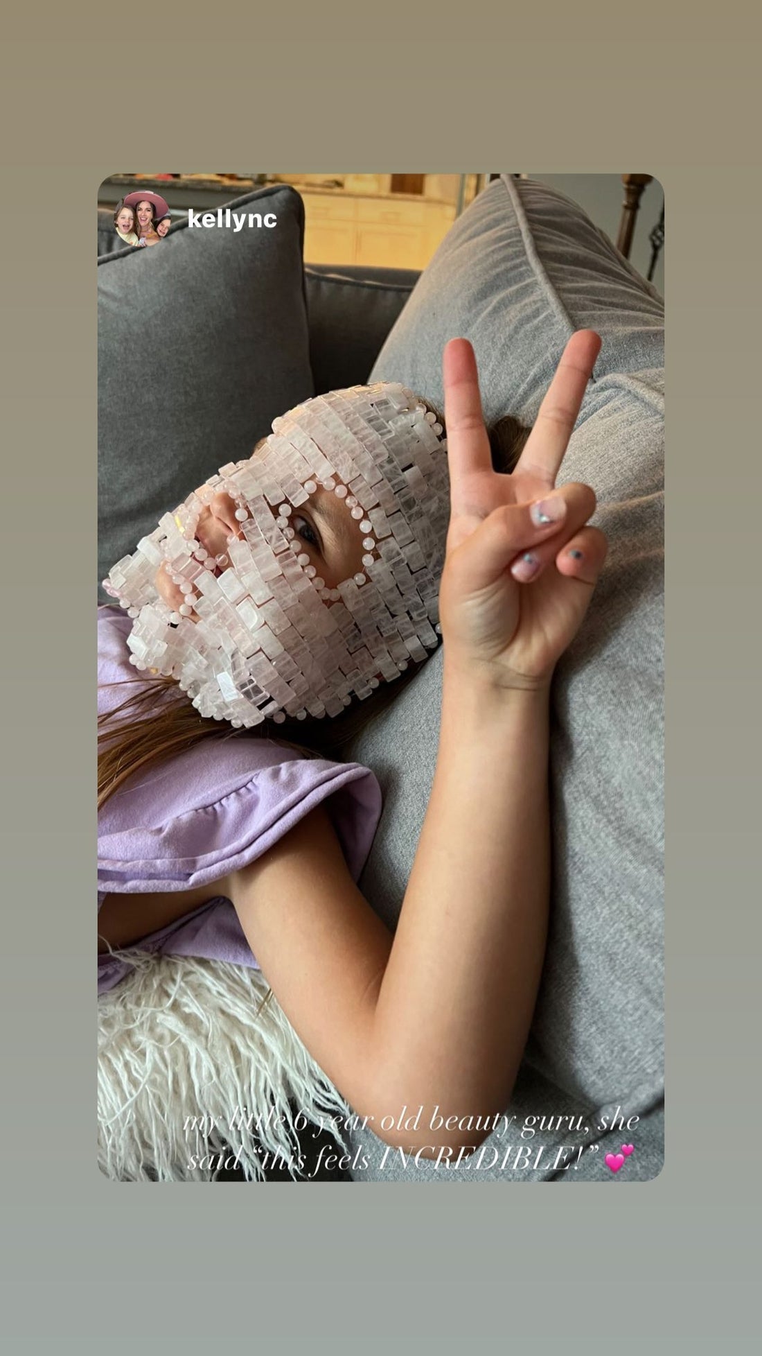 Rose Quartz Crystal Gem Facial Mask For Self-Care + Rose Petal Reserve Serum with Collagen Boost & Vitamin C Brightening