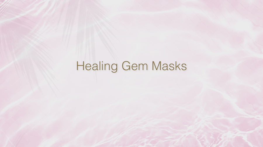 Rose Quartz Crystal Gem Facial Mask For Self-Care + Rose Petal Reserve Serum with Collagen Boost & Vitamin C Brightening