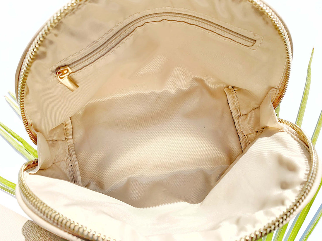 Luxury Vegan Leather Cosmetic Toiletry Travel Bag