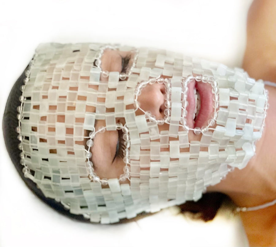Jade Crystal Gem Facial Mask For Anti-Aging + Cucumber Hyaluronic Hydration Calming & Restoring