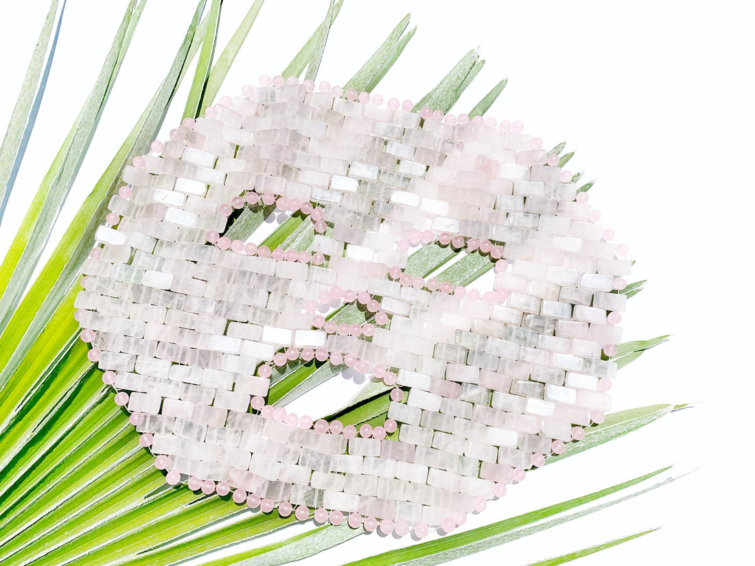 Rose Quartz Crystal Gem Facial Mask For Self Care + Self Love