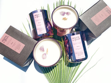LOVE - Rose Aromatherapy with Amethyst CANDLE - Wholesale Case of 12