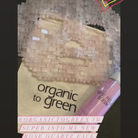 Rose Quartz Crystal Gem Facial Mask For Self-Care + Rose Petal Reserve Serum with Collagen Boost & Vitamin C Brightening