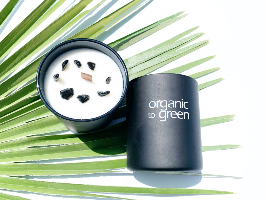 Black Hematite - Sandalwood Lavender CANDLE