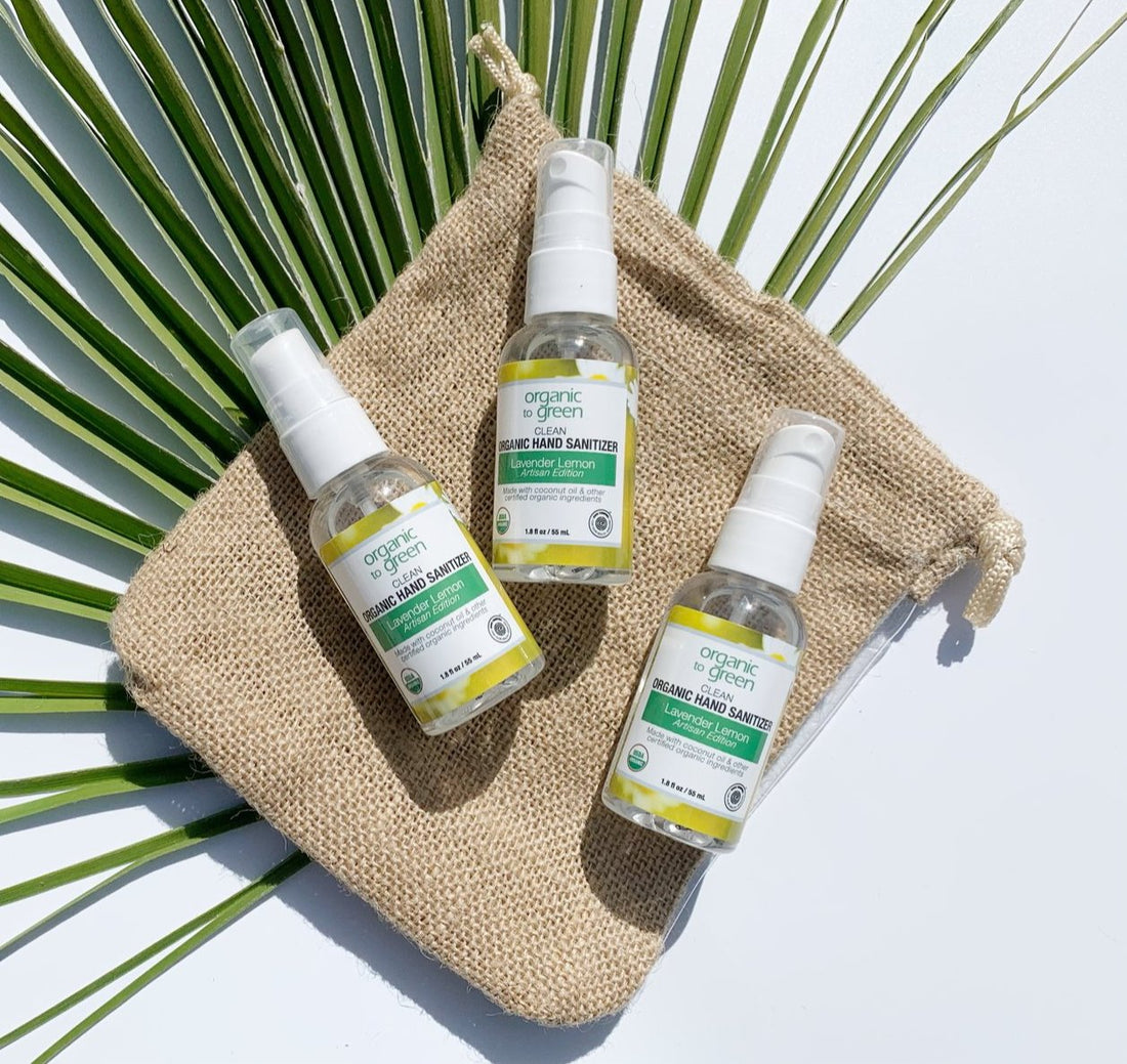 Organic Hand Sanitizer Travel Size Trio