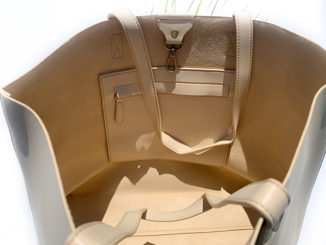 Designer Vegan Leather Cruelty - Creme