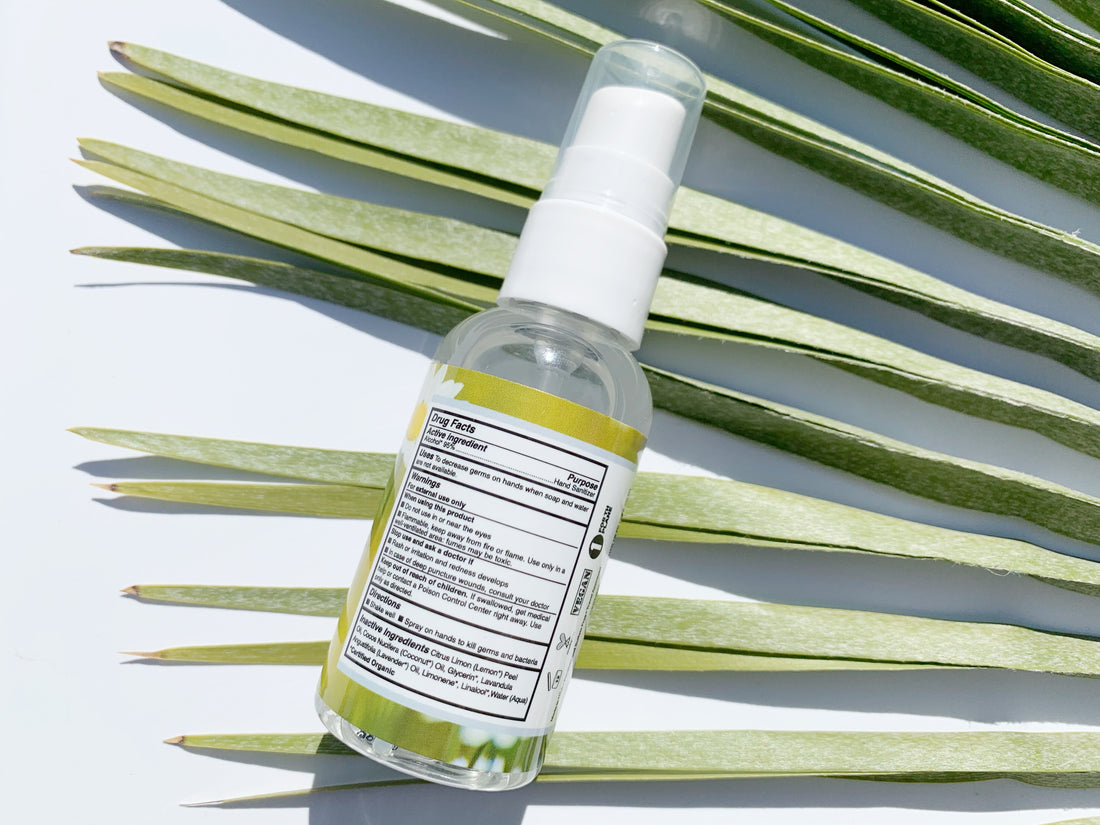 Clean Organic Hand Sanitizer Spray Lavender & Lemon