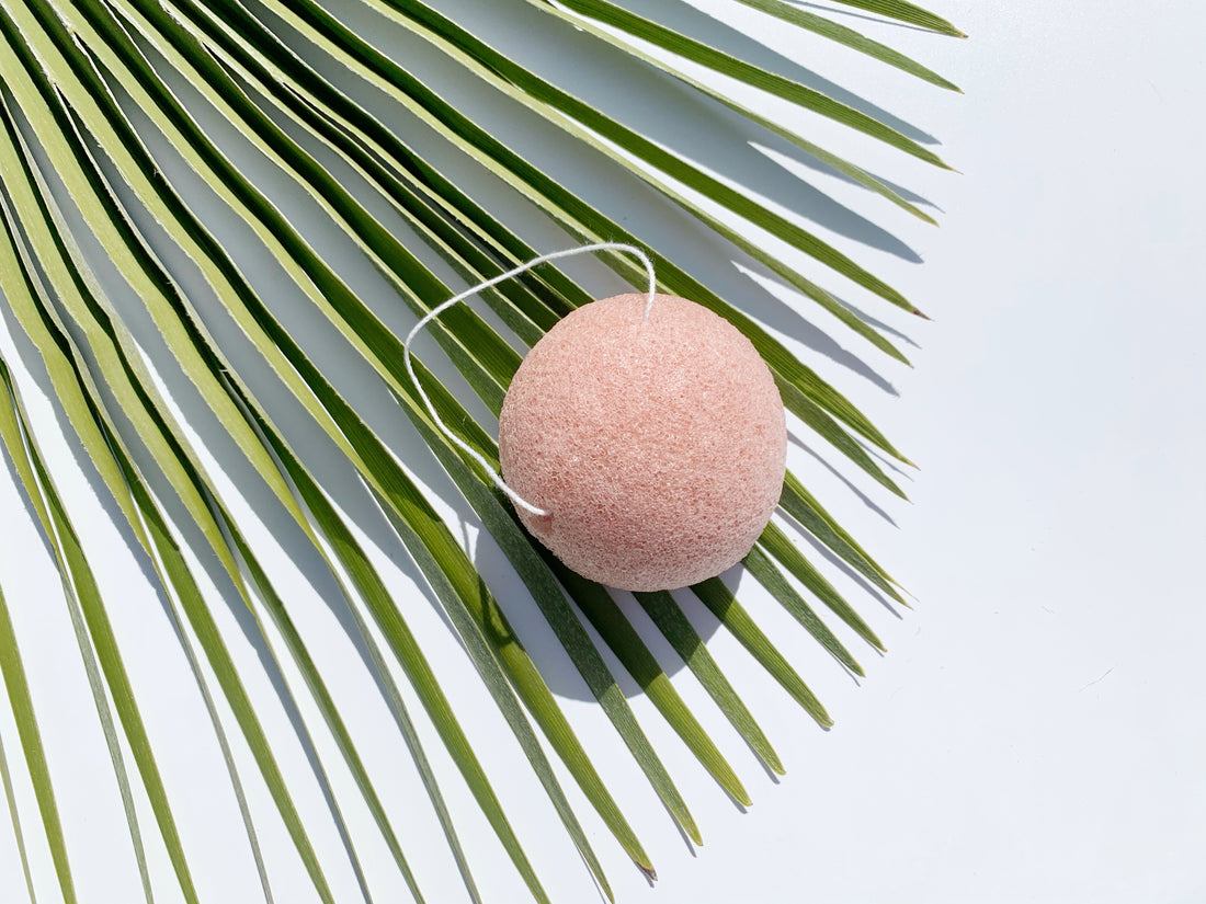 Konjac Face Exfoliating Sponge - Pink French Clay