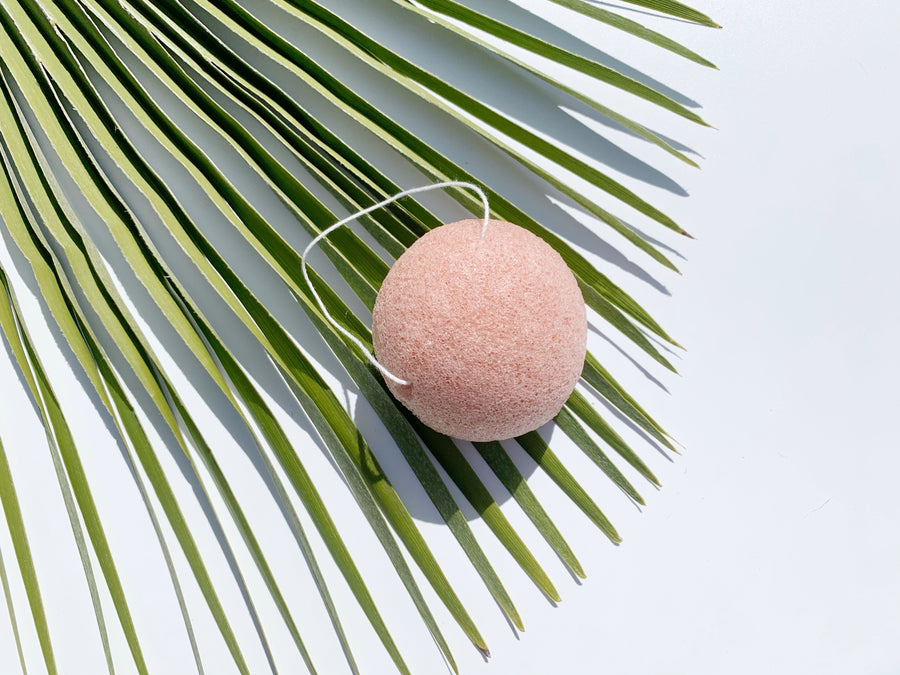 Konjac Face Exfoliating Sponge - Pink French Clay
