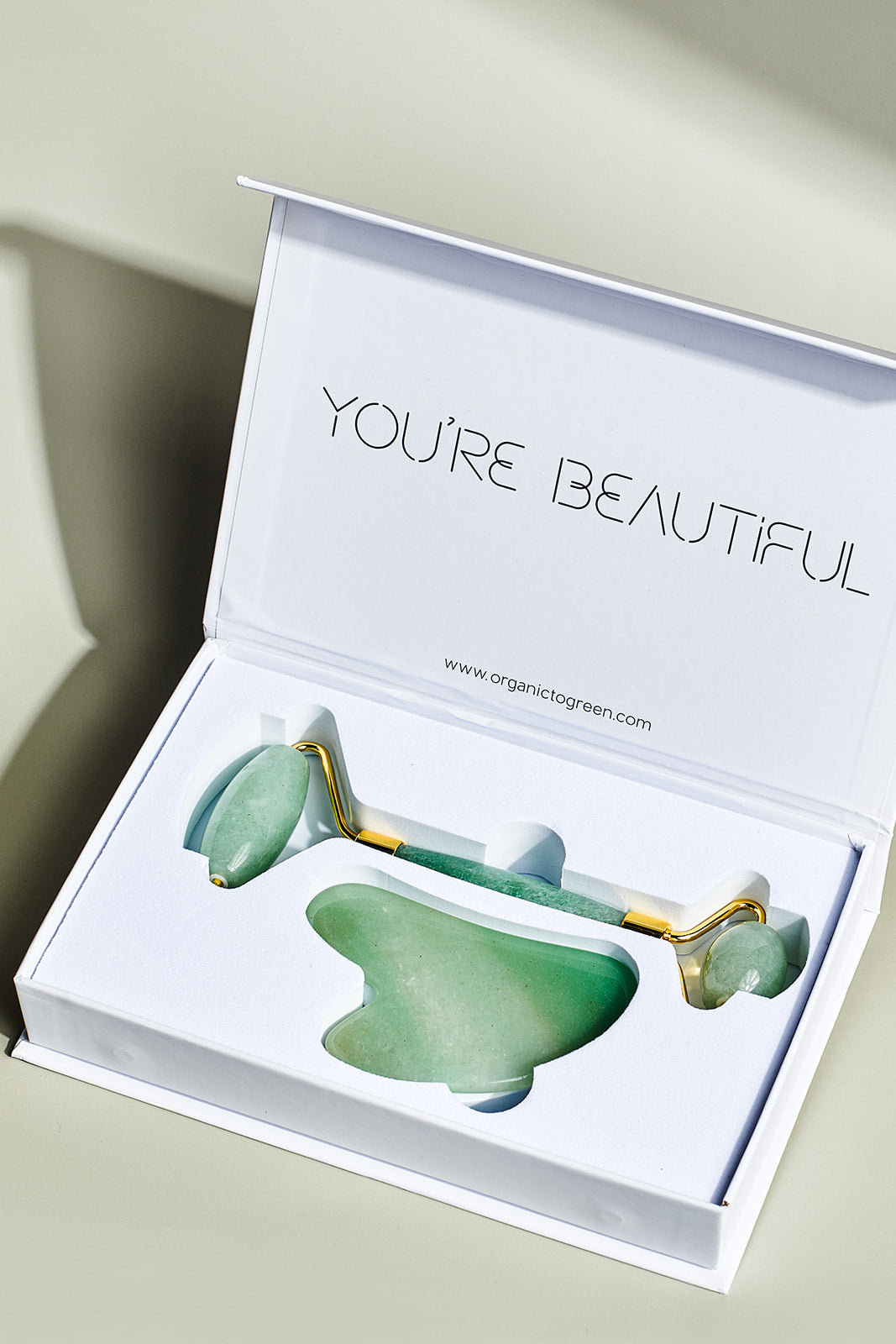 Crystal Roller + Gua Sha Set - Skin Detox - Jade