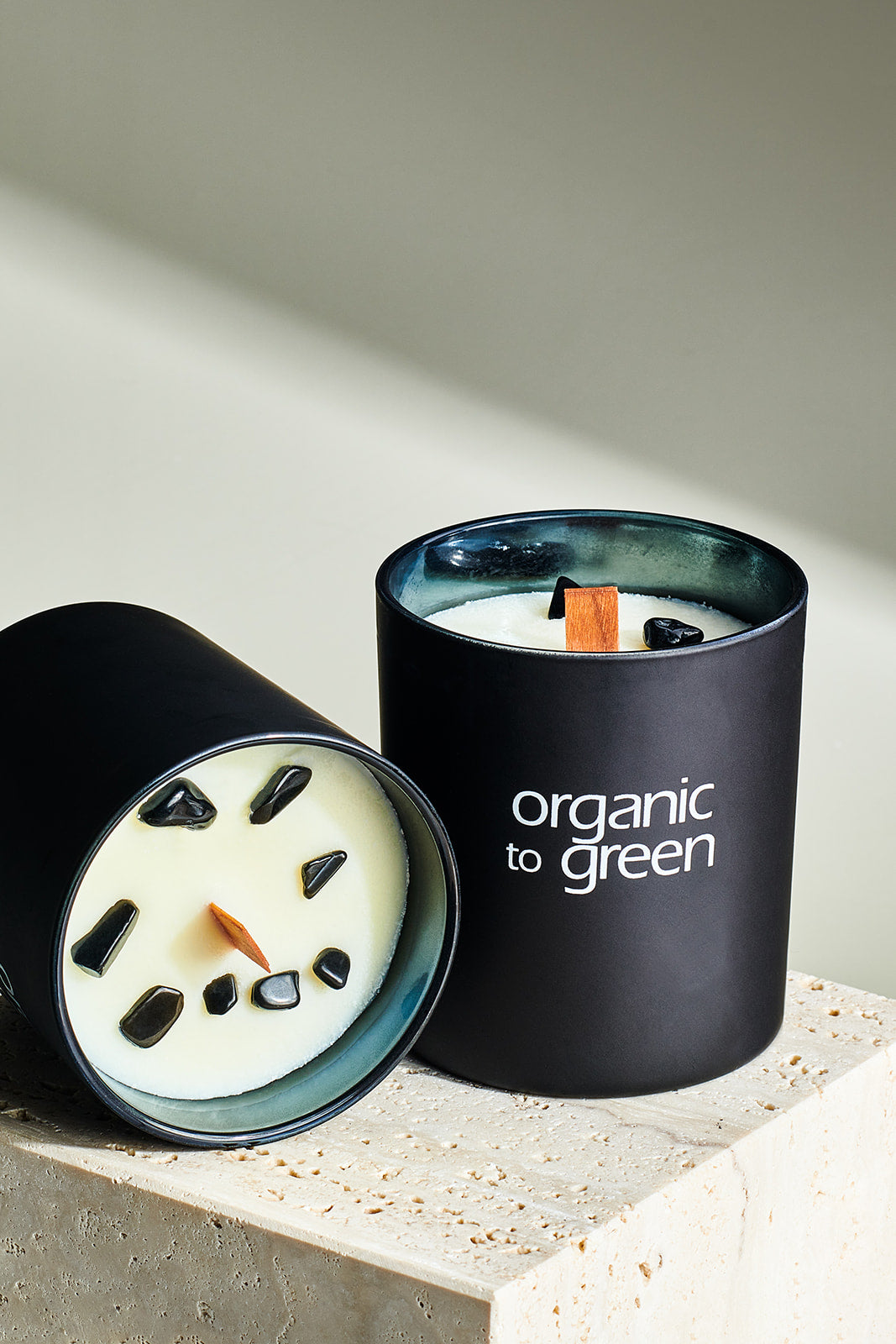 Black Hematite - Sandalwood Lavender CANDLE