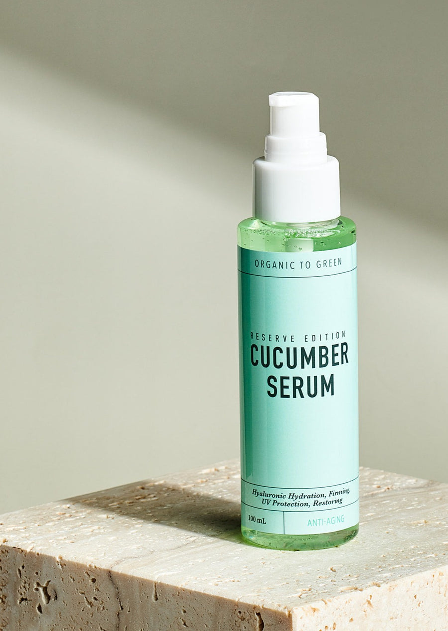 CUCUMBER SERUM - RESERVE EDITION – FOR ANTI-AGING - HYALURONIC HYDRATION, FIRMING, UV PROTECTION, RESTORING