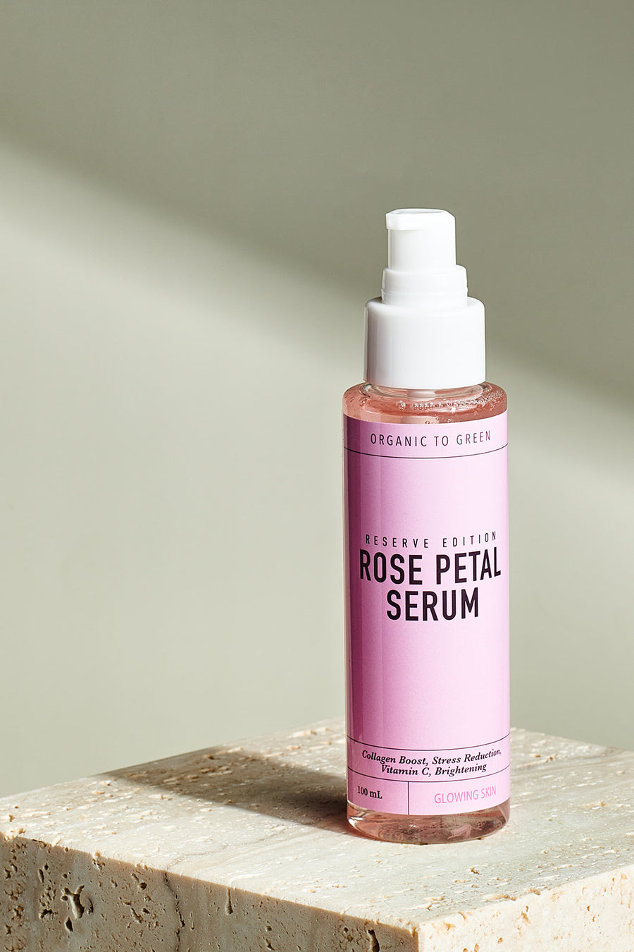 Rose Quartz Crystal Gem Facial Mask For Self-Care + Rose Petal Reserve Serum with Collagen Boost & Vitamin C Brightening